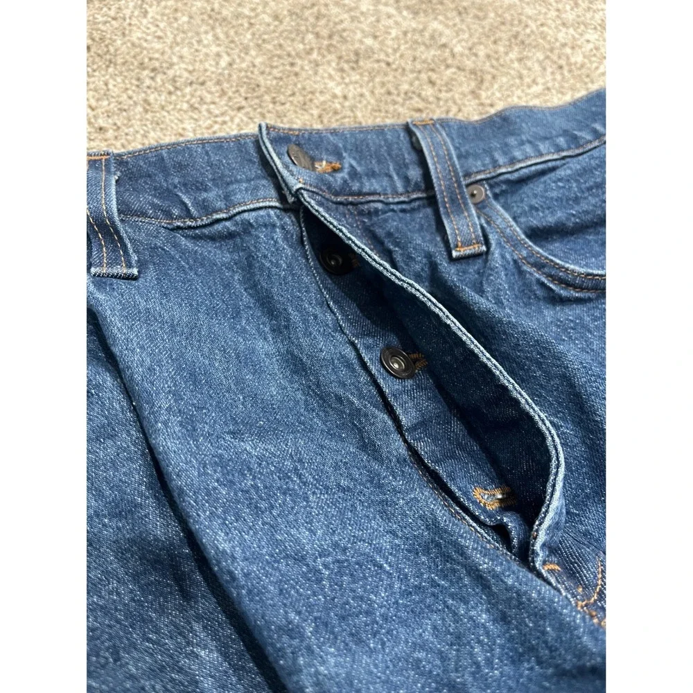 Madewell Mens Vintage Straight Jeans Blue Denim Button Fly 36x32